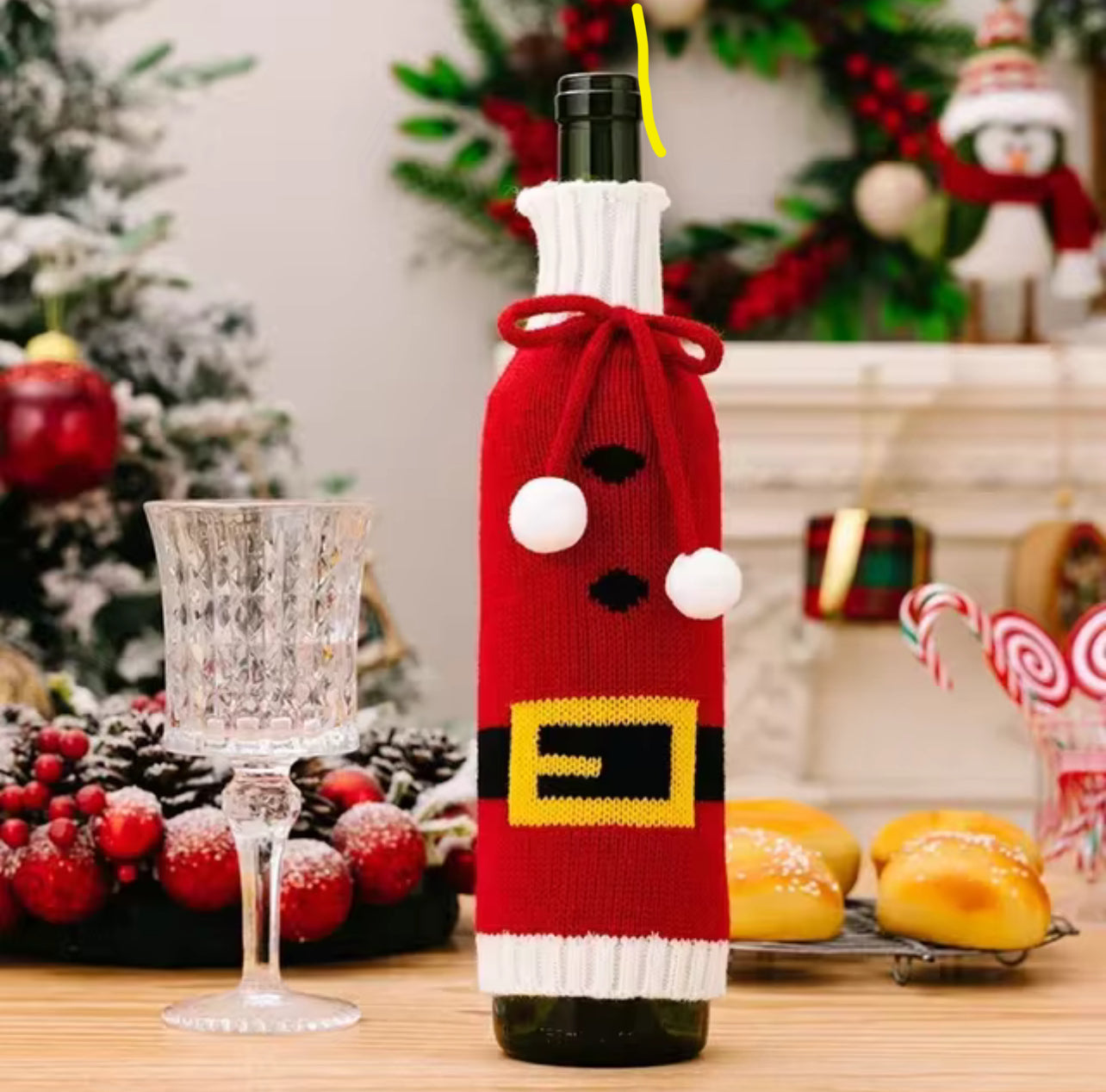 Christmas Wine Bottle Cover