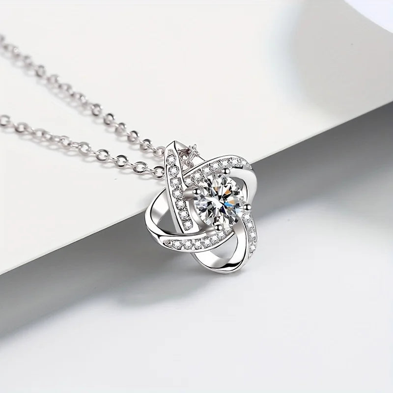 To My Beautiful Mom Love Knot Necklace Mom Gift