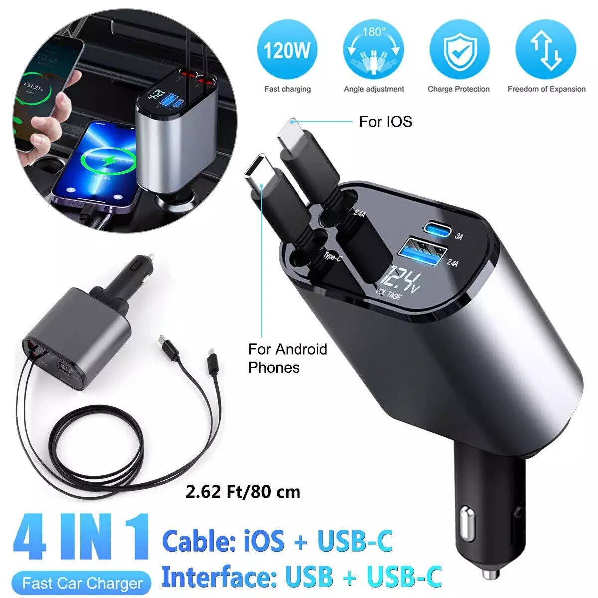 4 in 1 Car Charger